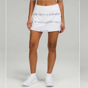 Lululemon Pace Rival Mid-Rise Skirt in the Transverse Lilac Multi color